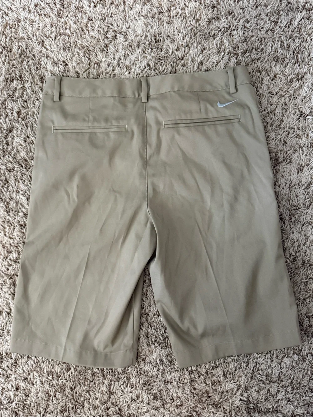 Boys Lg Nike Khaki Flat-Front Performance Shorts